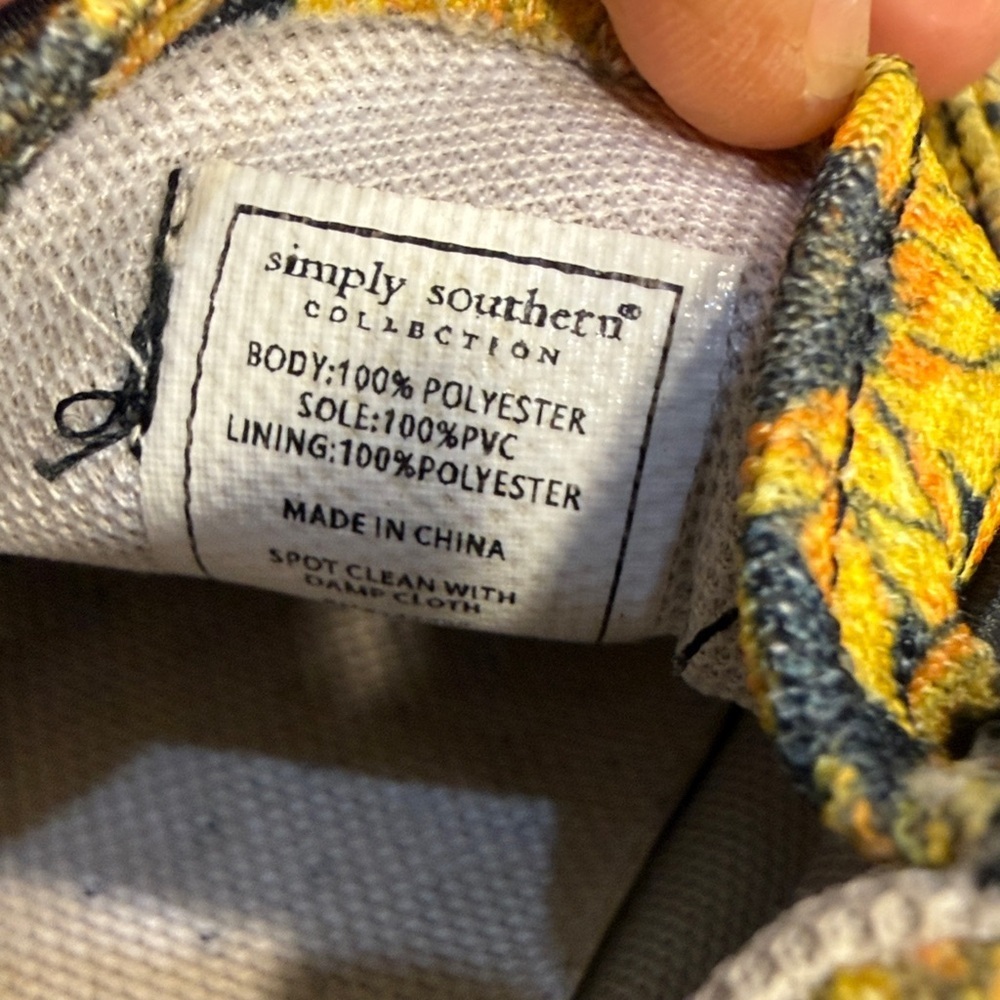 Simply Southern Brand,  Sunflower Shoes, Womens 8M, used - Picture 8 of 10